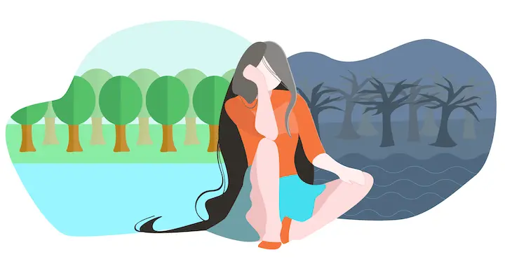 Bipolar disorder is characterized by alternating manic and depressive episodes.